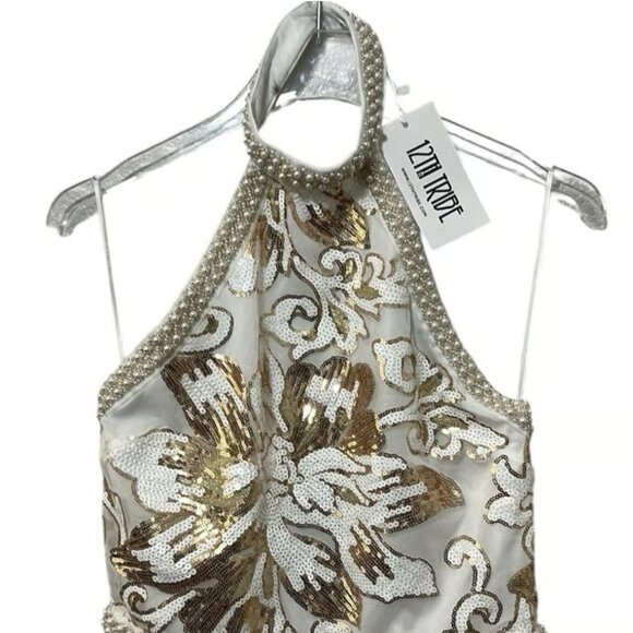 Like Gold Dust White Sequin Fringe Dress - Picture 3 of 4